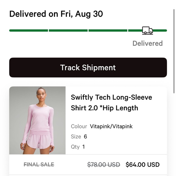 Lululemon long sleeve swiftly tech 2.0 pink - Picture 5 of 5